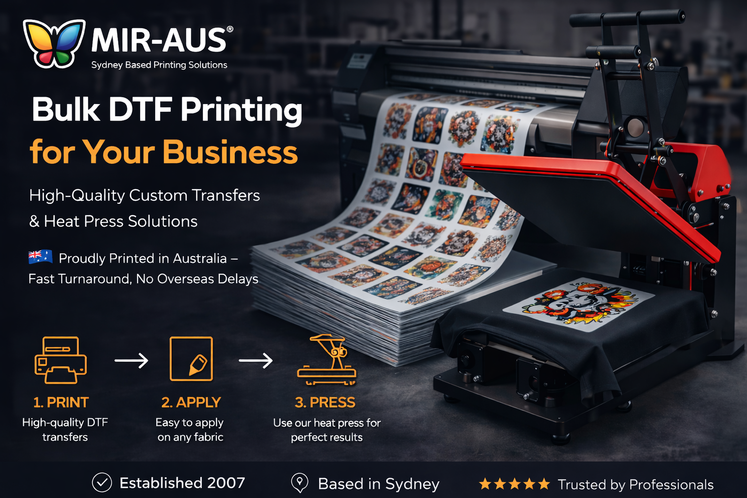 DTF custom printing DTF